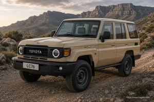 Toyota Land Cruiser 76 exterior view 1 for South African vehicle comparison