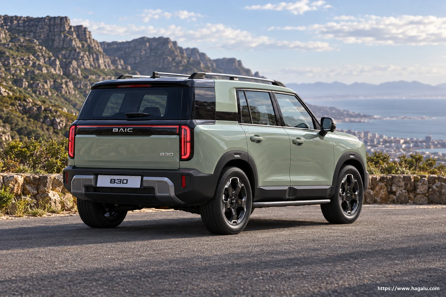 BAIC B30 exterior view 2 for South African vehicle comparison