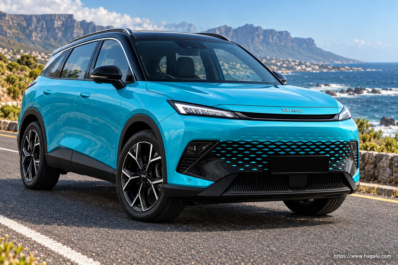 BAIC X55 Plus exterior view 1 for South African vehicle comparison