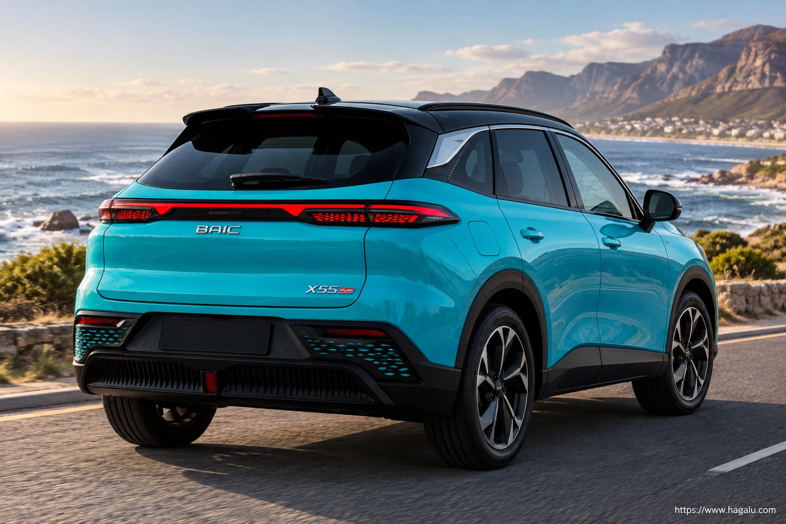 BAIC X55 Plus exterior view 2 for South African vehicle comparison