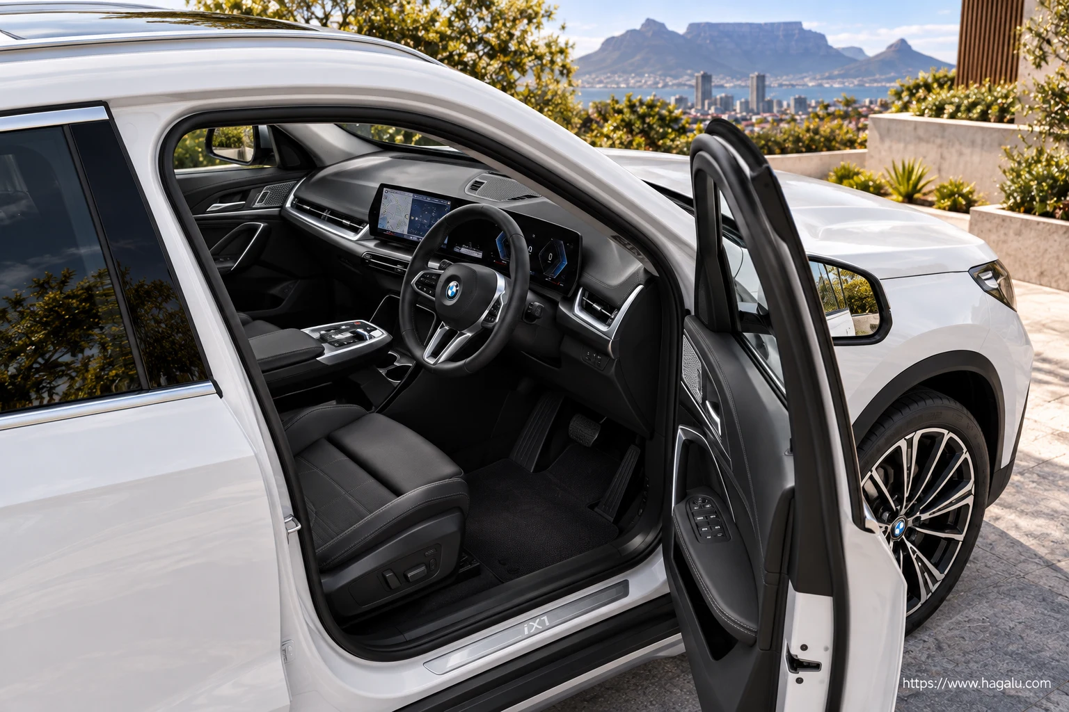 BMW iX1 exterior view 4 for South African vehicle comparison