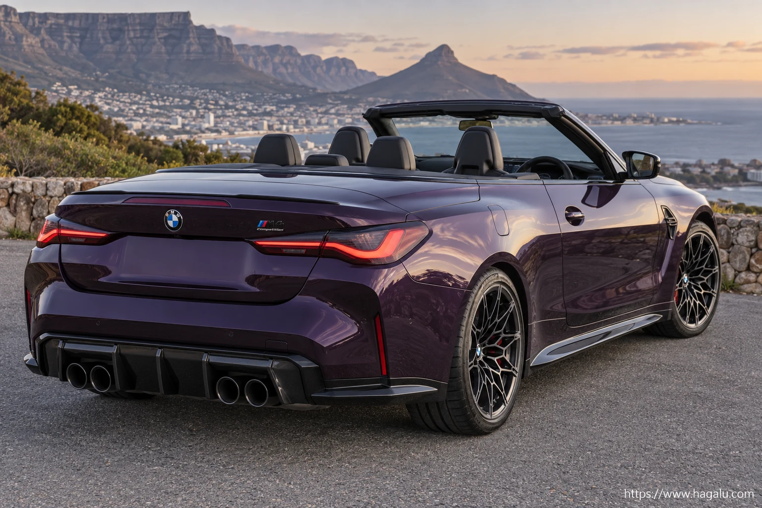 BMW M4 Convertible exterior view 2 for South African vehicle comparison