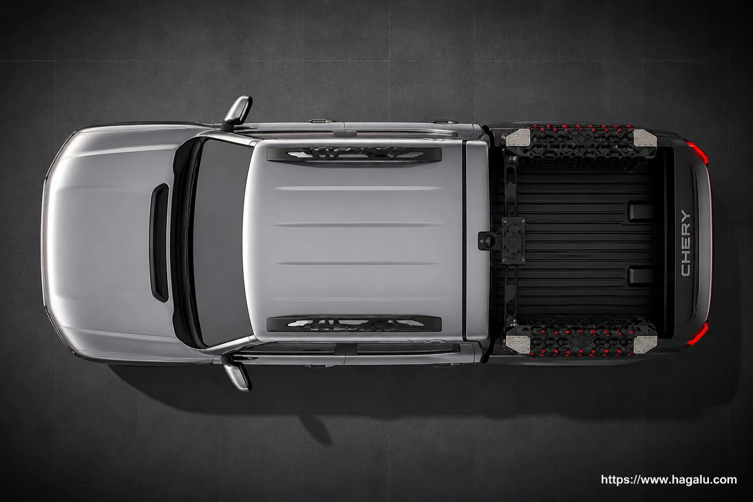Chery KP31 top-down seating layout showing the roof design and cabin arrangement in South Africa
