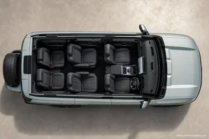 DENZA B8 top-down seating layout showing the roof design and cabin arrangement in South Africa