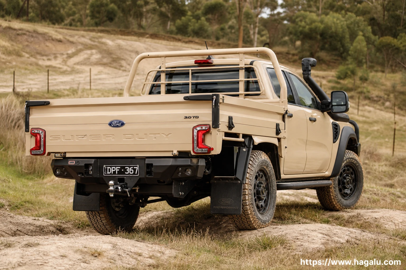 Ford Ranger Super Duty rear three-quarter exterior showing the taillights, tailgate and rear design in South Africa
