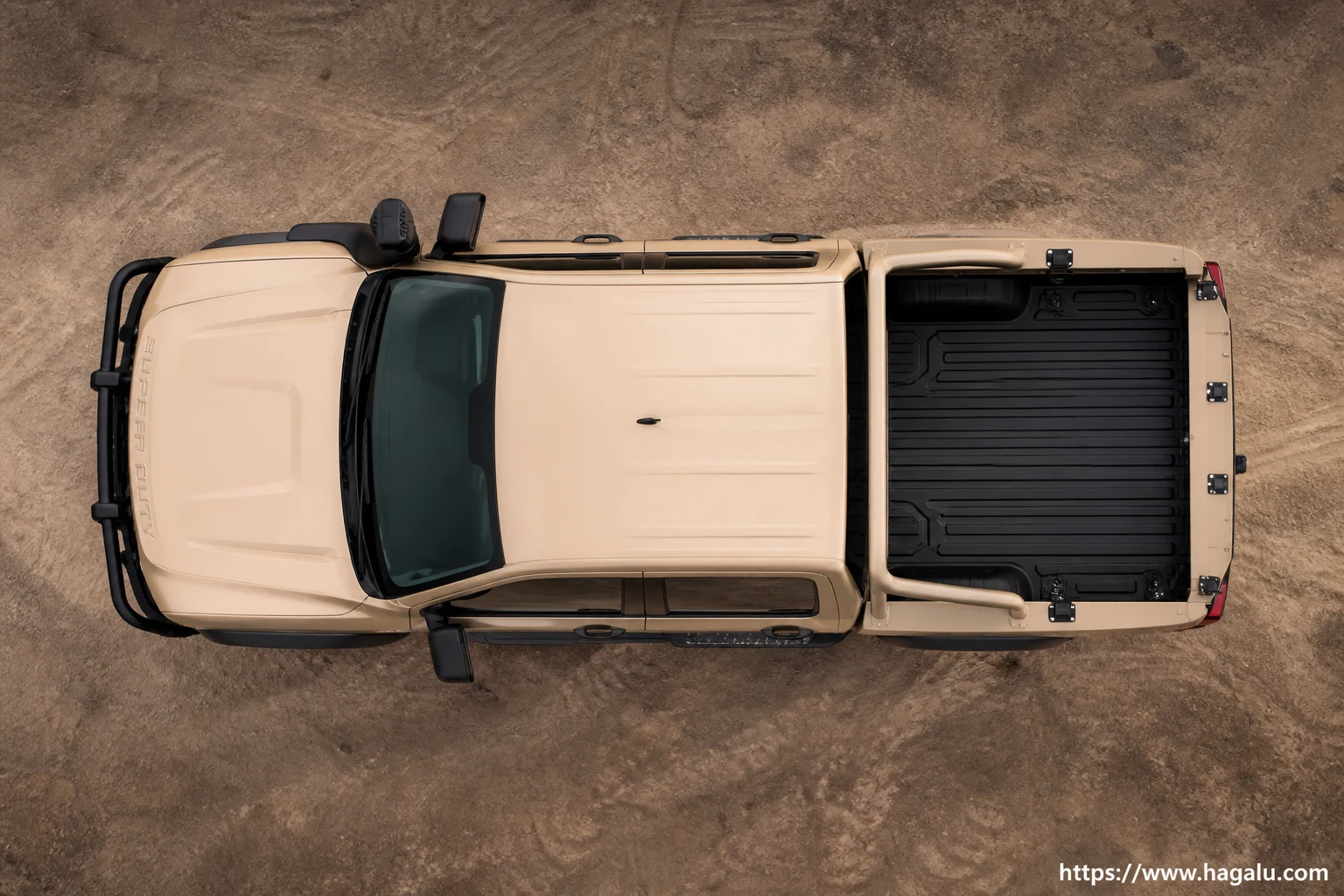 Ford Ranger Super Duty top-down seating layout showing the roof design and cabin arrangement in South Africa
