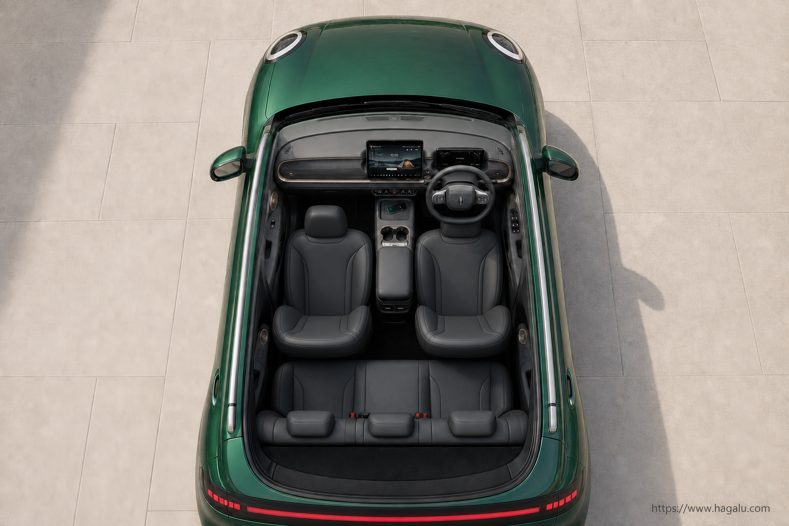 GWM ORA 5 top-down seating layout showing the roof design and cabin arrangement in South Africa