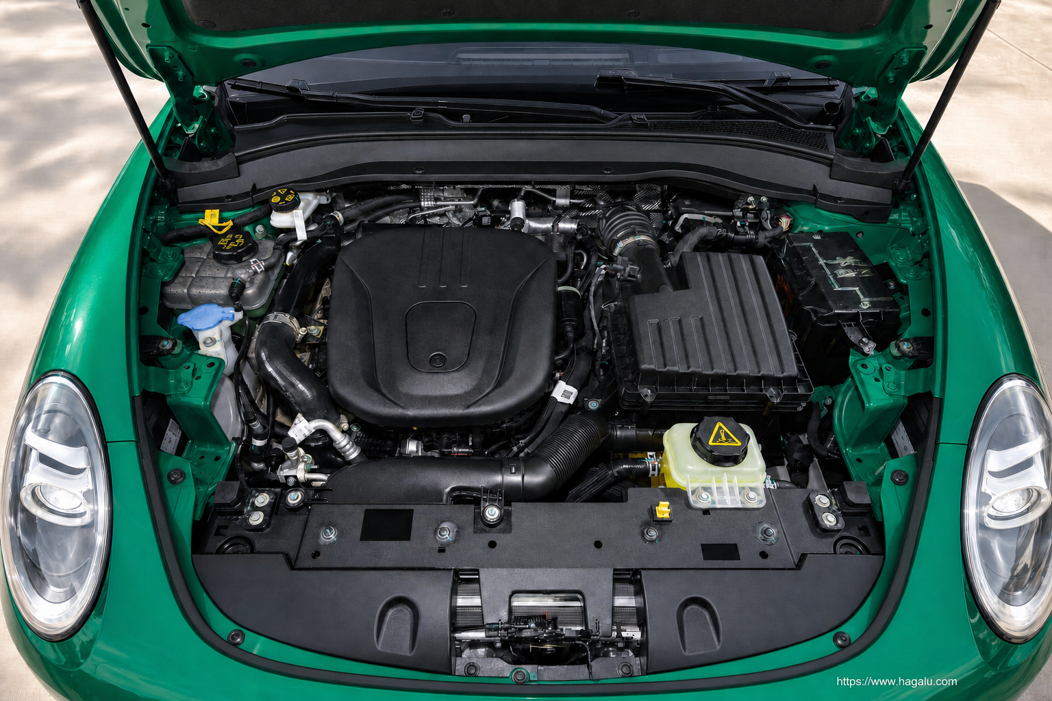 GWM ORA 5 open bonnet and powertrain bay showing the under-bonnet layout in South Africa