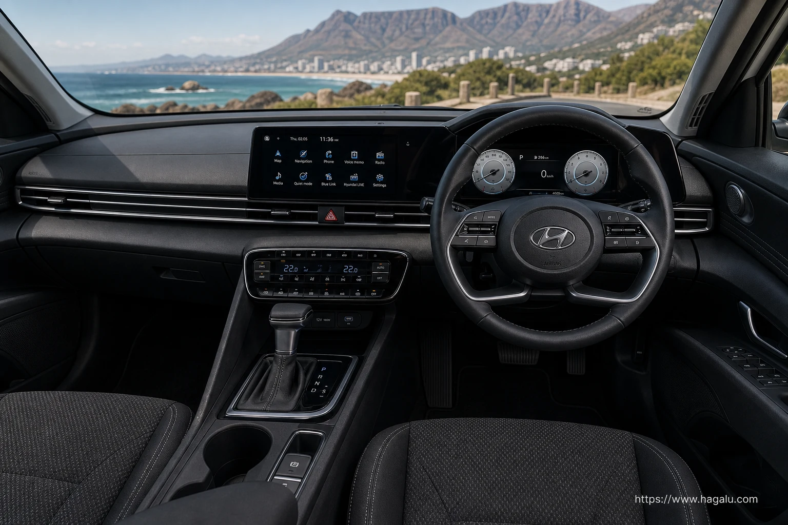 Hyundai Elantra interior view 1 for South African vehicle comparison