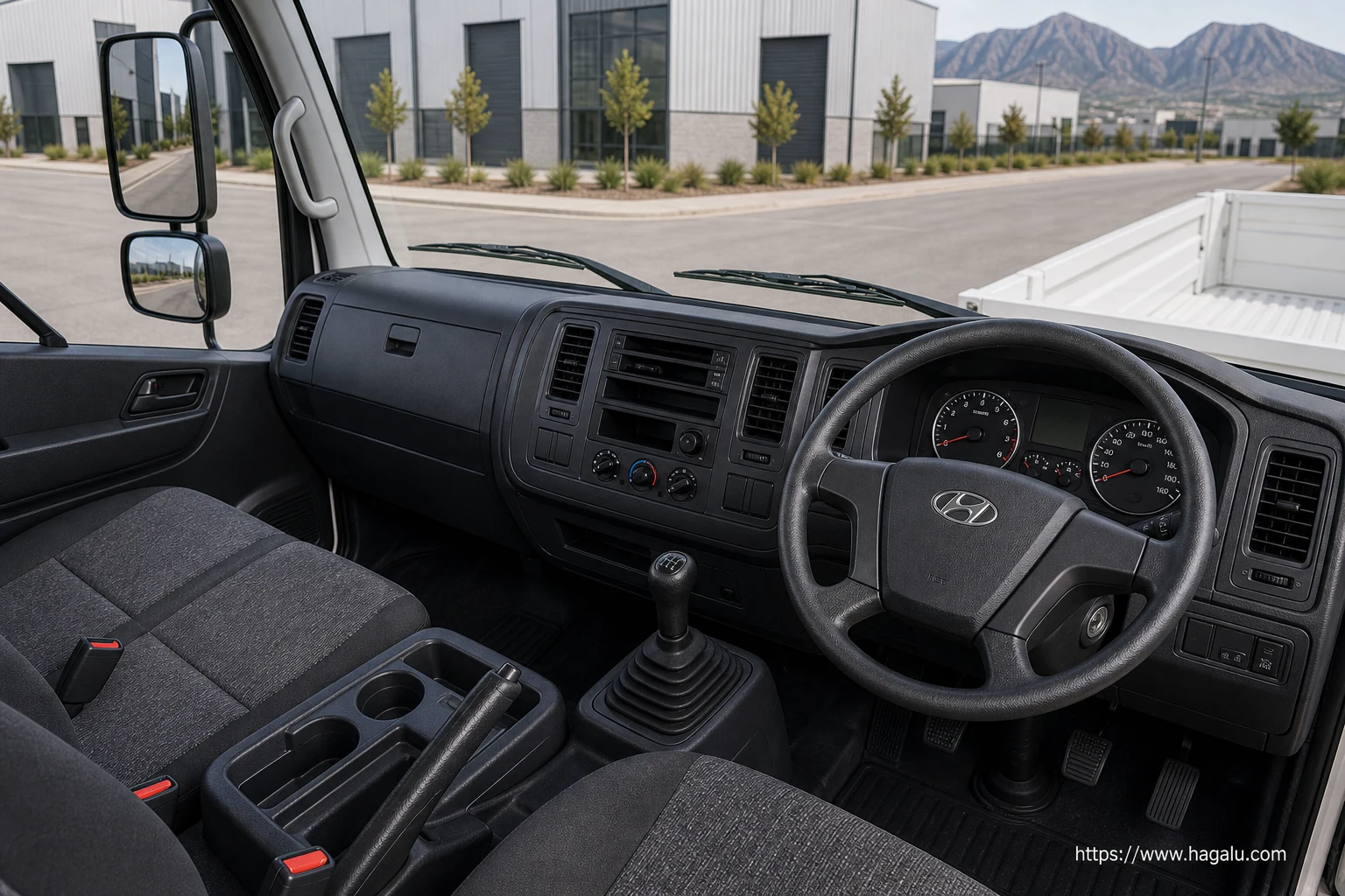 Hyundai EX-8 Dropside interior view 1 for South African vehicle comparison