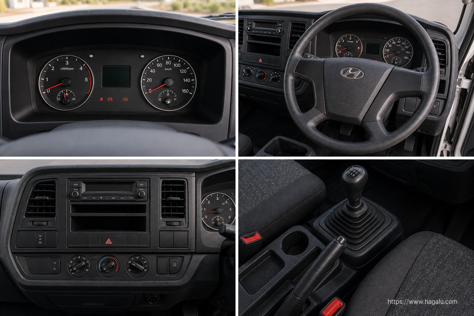 Hyundai EX-8 Dropside interior view 2 for South African vehicle comparison