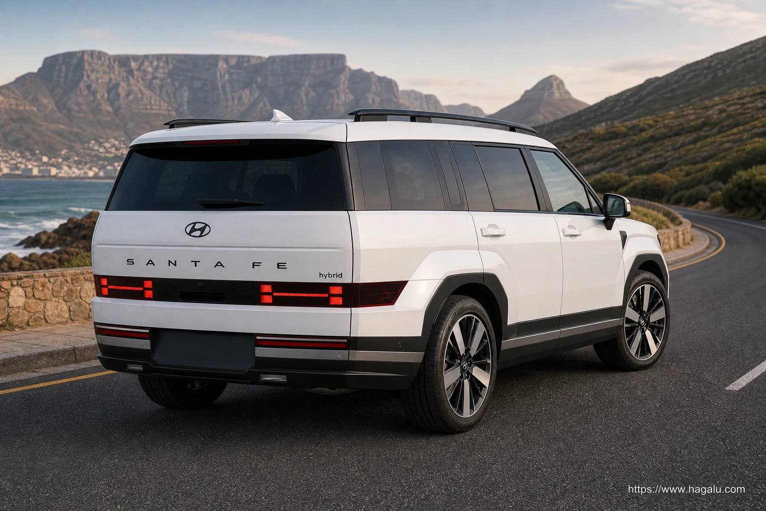 Hyundai Santa Fe Hybrid exterior view 2 — South Africa 2026
