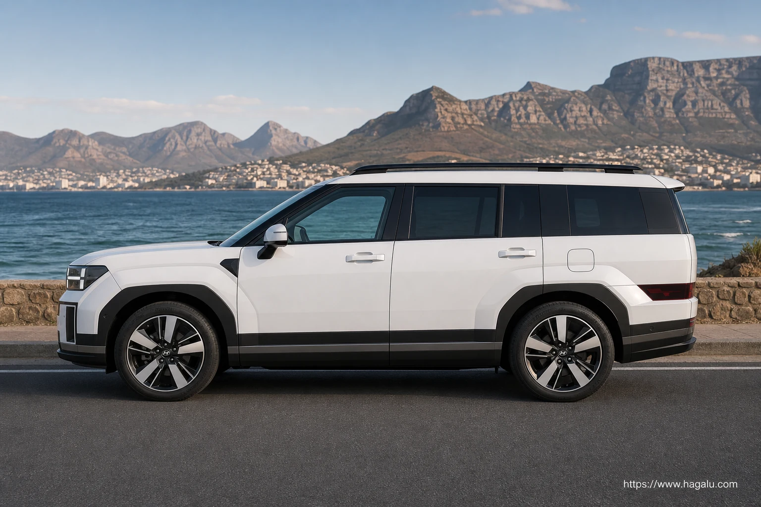 Hyundai Santa Fe Hybrid exterior view 3 — South Africa 2026