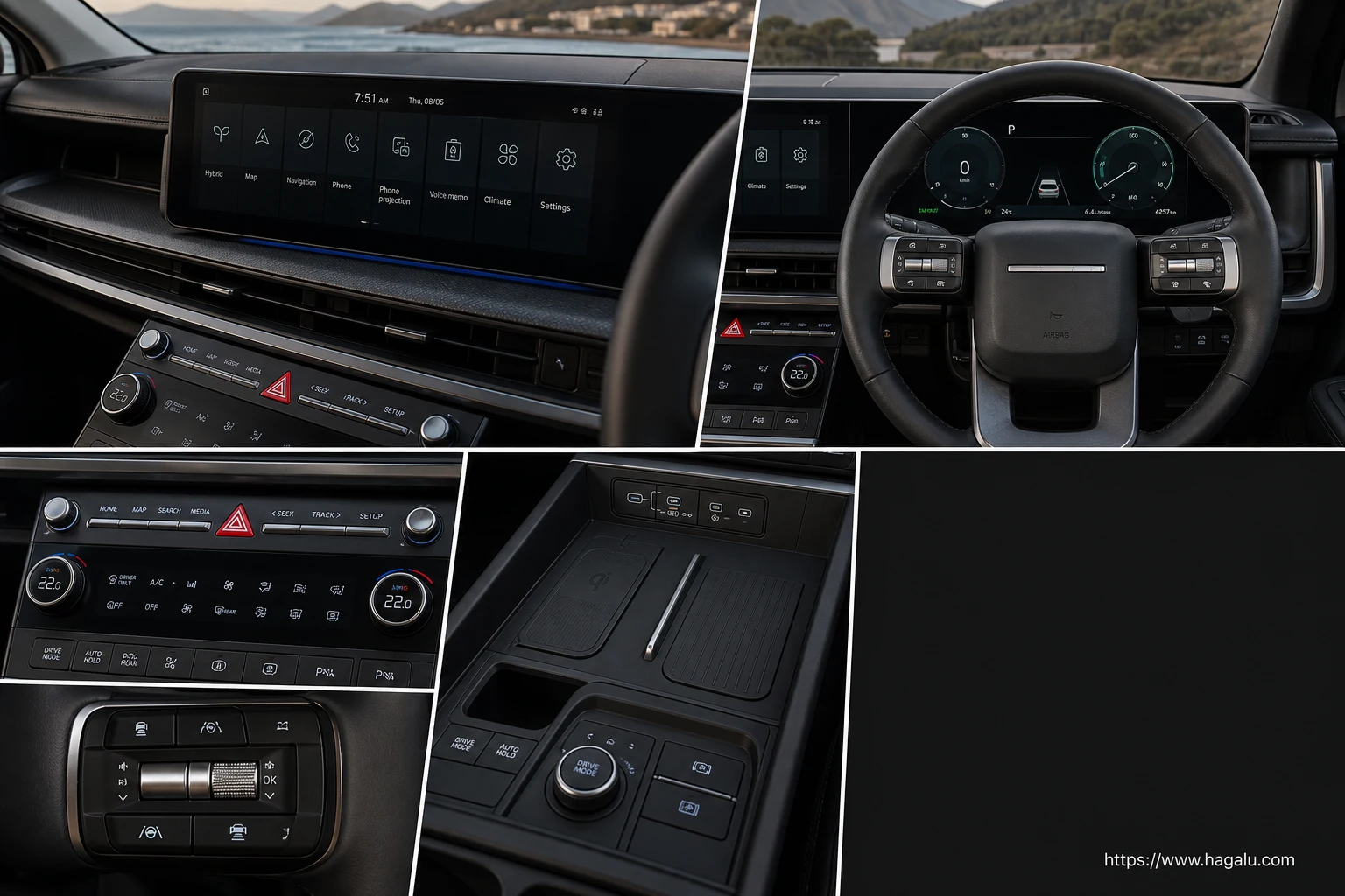 Hyundai Santa Fe Hybrid interior view 2 for South African vehicle comparison