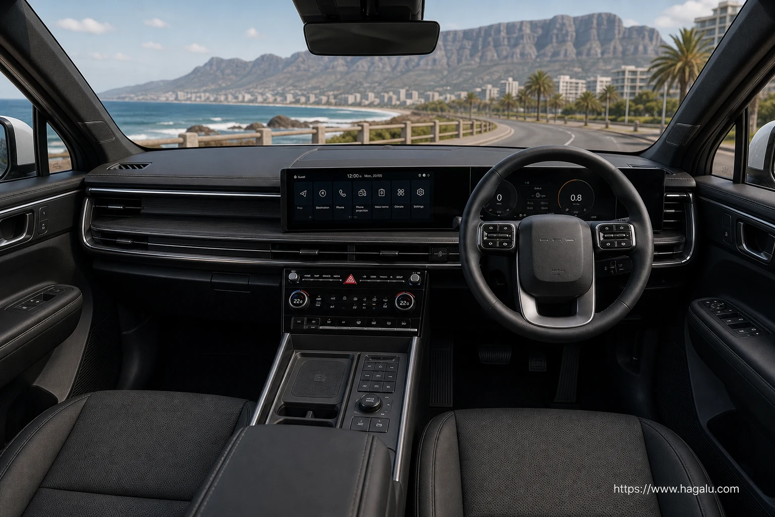 Hyundai Santa Fe interior view 1 for South African vehicle comparison