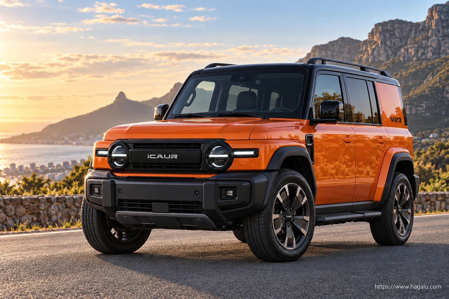 iCAUR V23 exterior view 1 for South African vehicle comparison