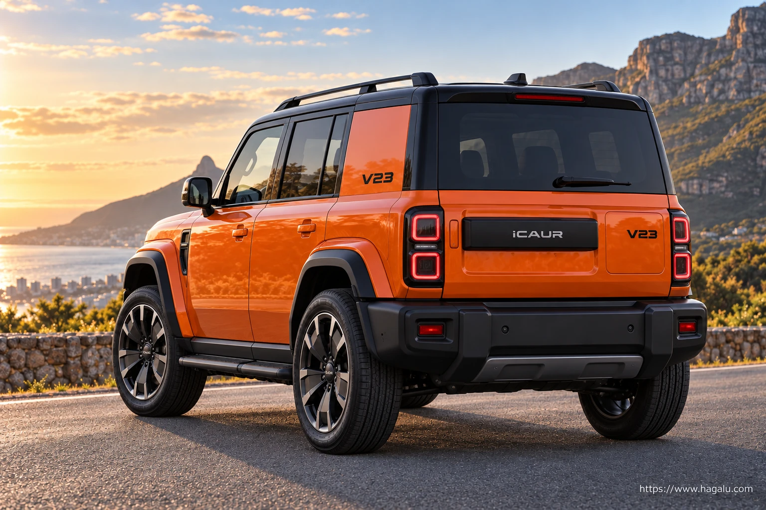 iCAUR V23 exterior view 2 for South African vehicle comparison