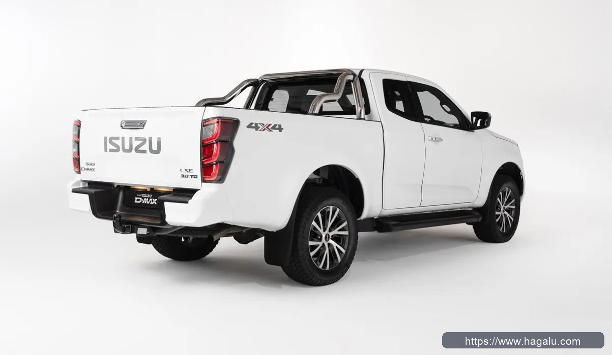 Isuzu D-Max Extended Cab rear three-quarter exterior showing the taillights, tailgate and rear design in South Africa