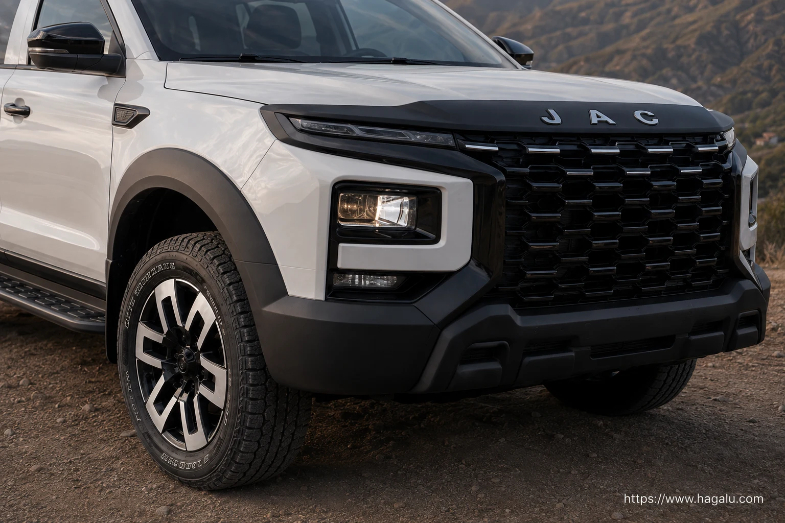 JAC JS9 open bonnet and powertrain bay showing the under-bonnet layout in South Africa