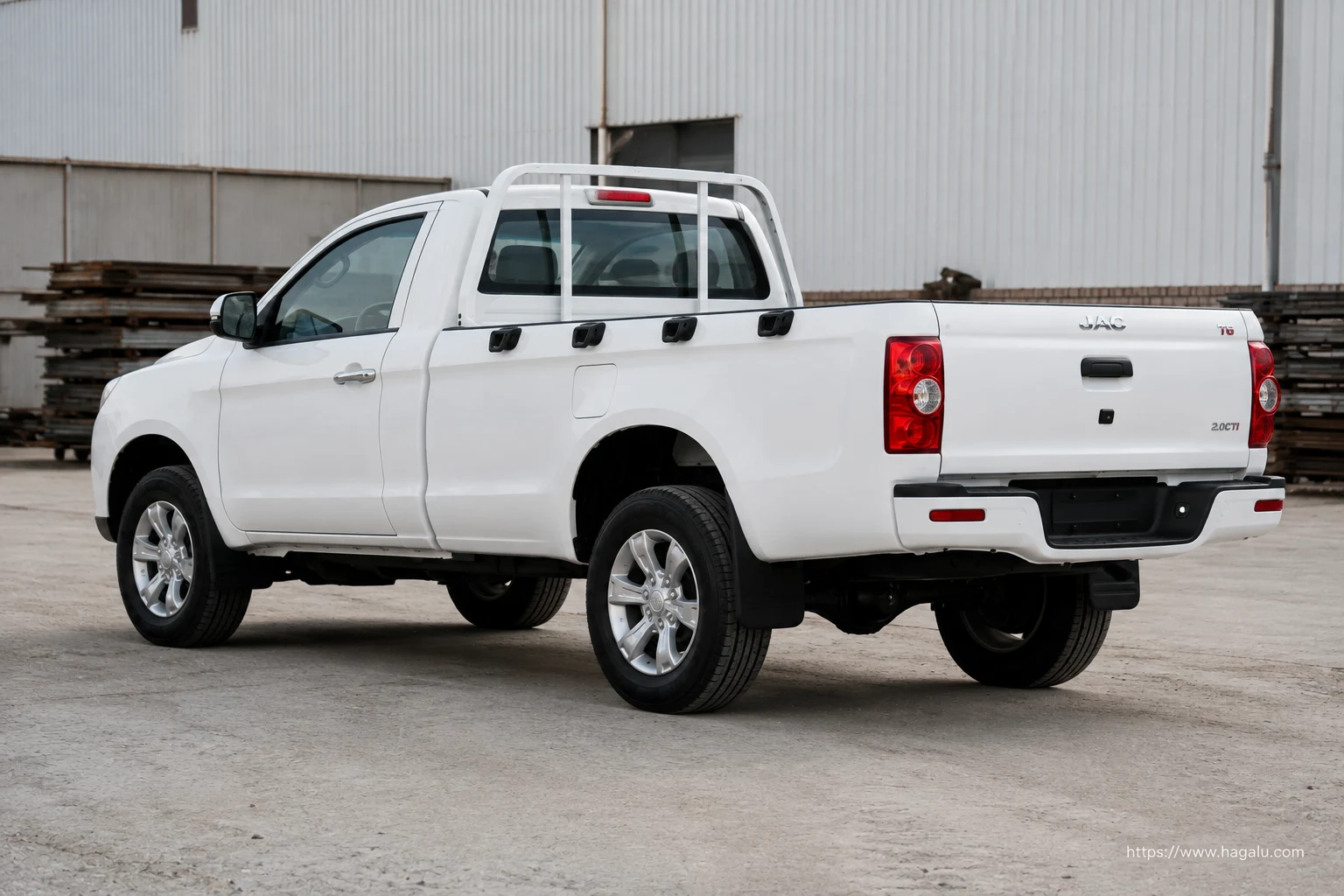 JAC T6 Single Cab rear three-quarter exterior showing the taillights, tailgate and rear design in South Africa