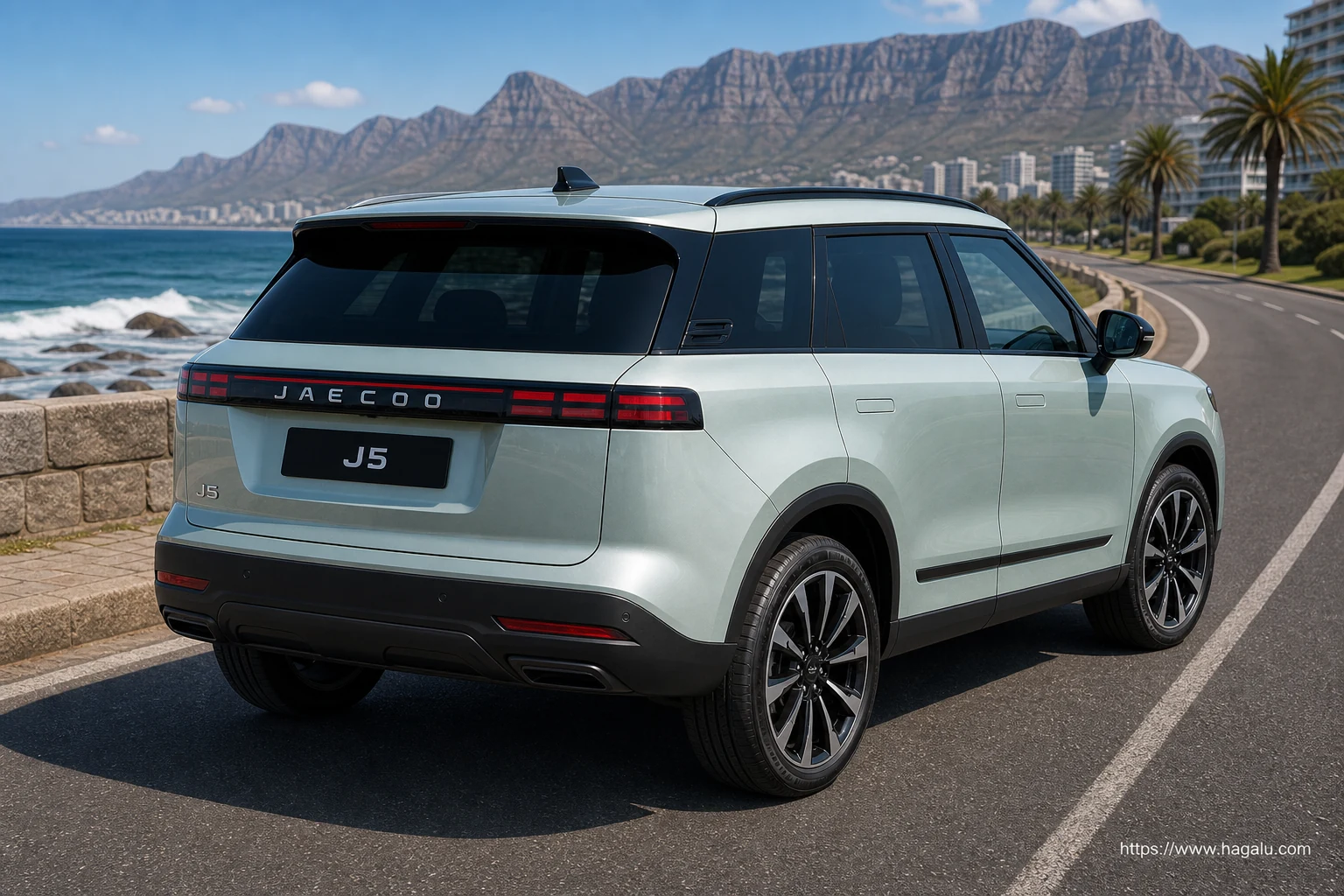 Jaecoo J5 exterior view 2 — South Africa 2026