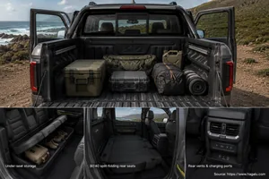 KIA Tasman interior view 5 for South African vehicle comparison