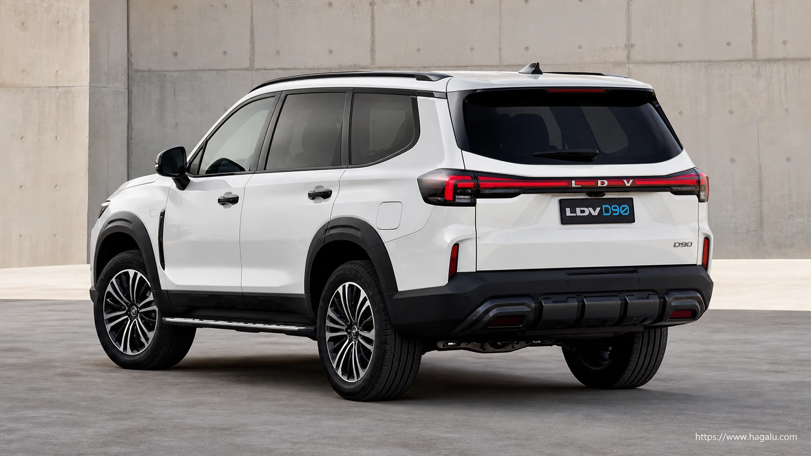Ldv D90 rear three-quarter exterior showing the taillights, tailgate and rear design in South Africa