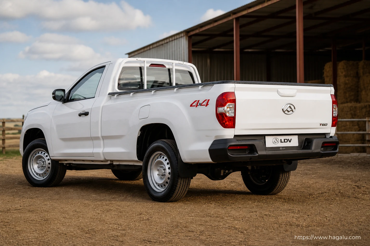 Ldv T60 Utility Single Cab rear three-quarter exterior showing the taillights, tailgate and rear design in South Africa
