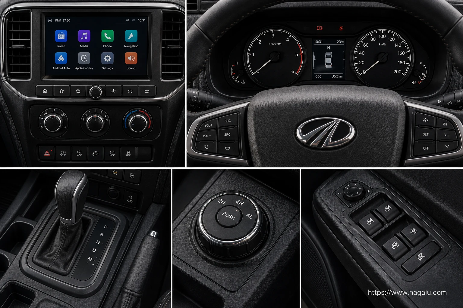 Mahindra Pik Up Double Cab interior view 2 for South African vehicle comparison