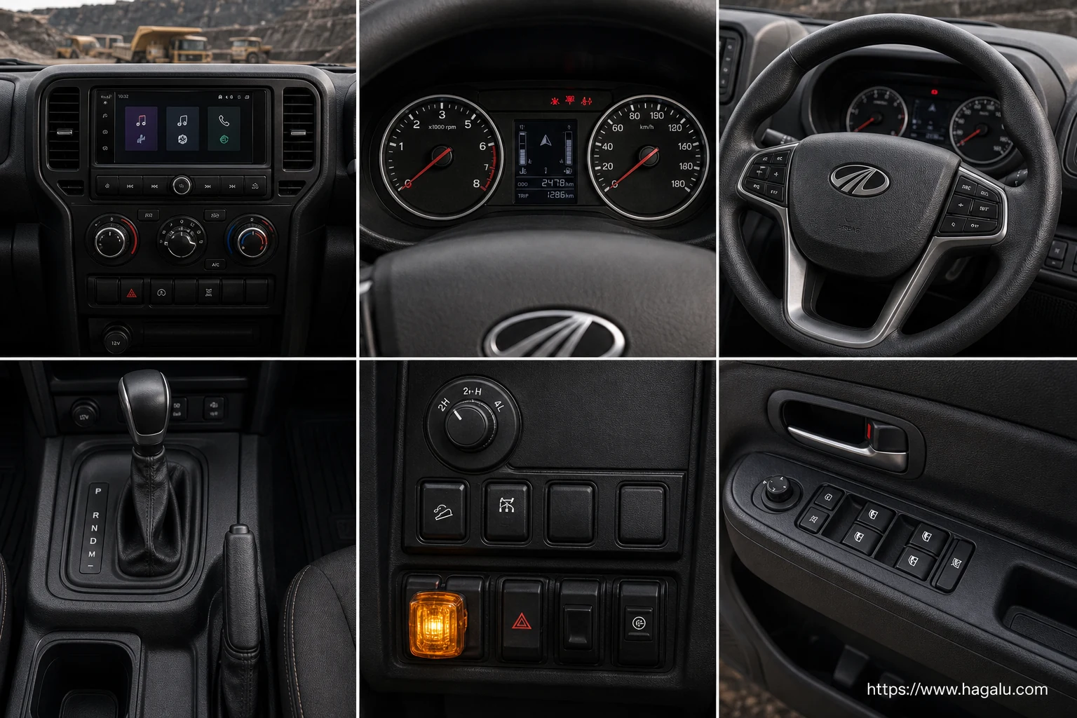 Mahindra S6 Mining interior view 2 for South African vehicle comparison