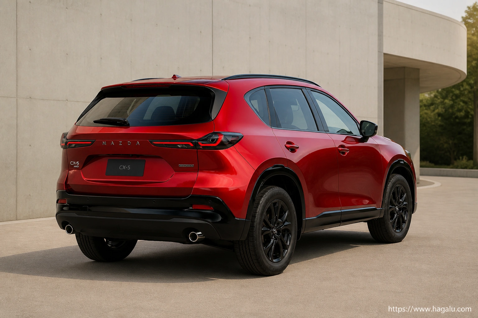 Mazda All-New CX-5 rear three-quarter exterior showing the taillights, tailgate and rear design in South Africa