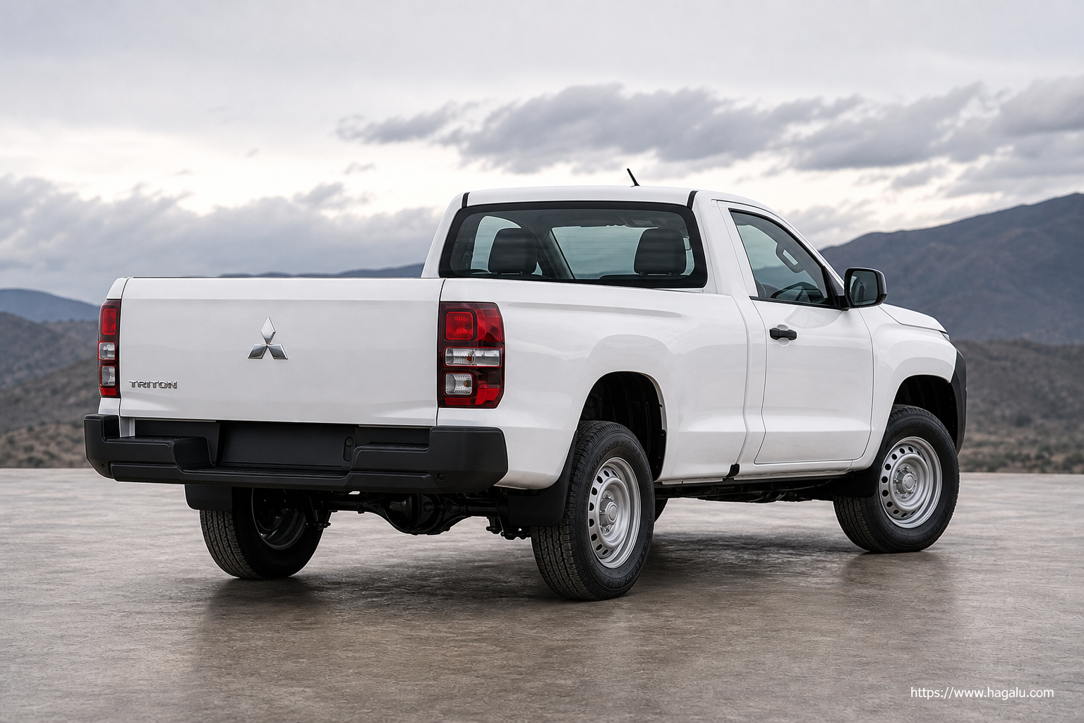 Mitsubishi Triton Single Cab rear three-quarter exterior showing the taillights, tailgate and rear design in South Africa