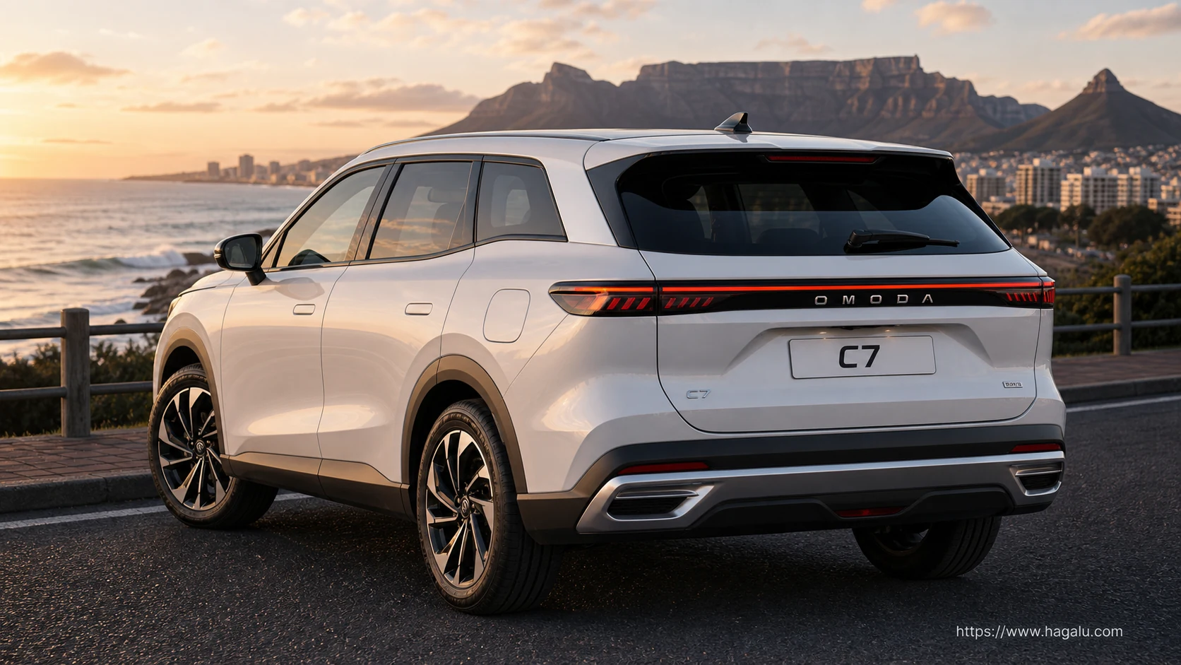 Omoda C7 exterior view 2 — South Africa 2026
