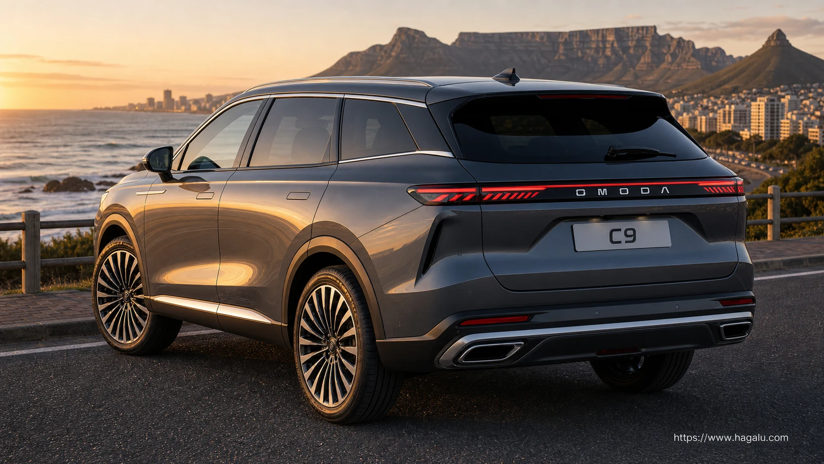 Omoda C9 exterior view 2 — South Africa 2026