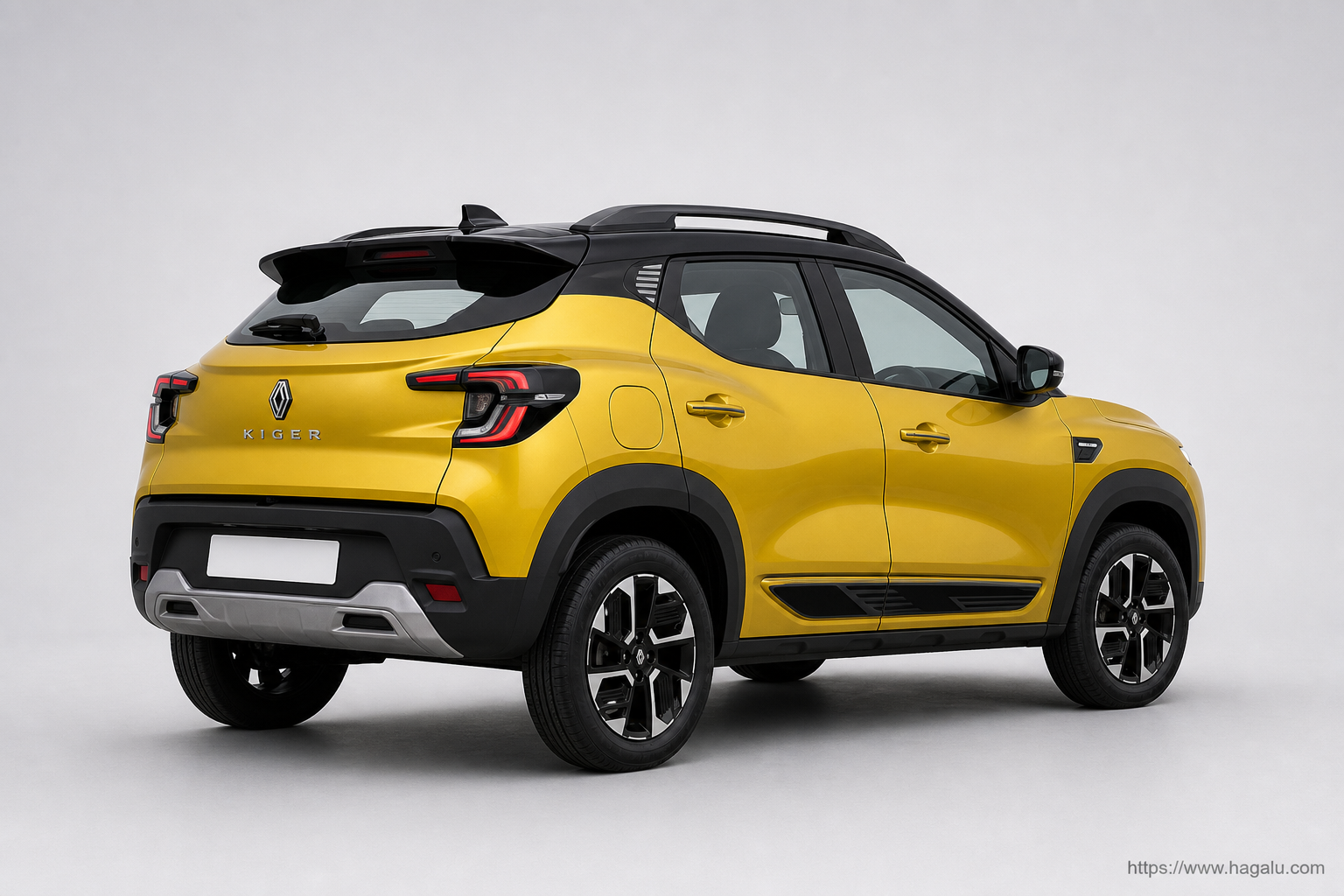 Renault Kiger rear three-quarter exterior showing the taillights, tailgate and rear design in South Africa