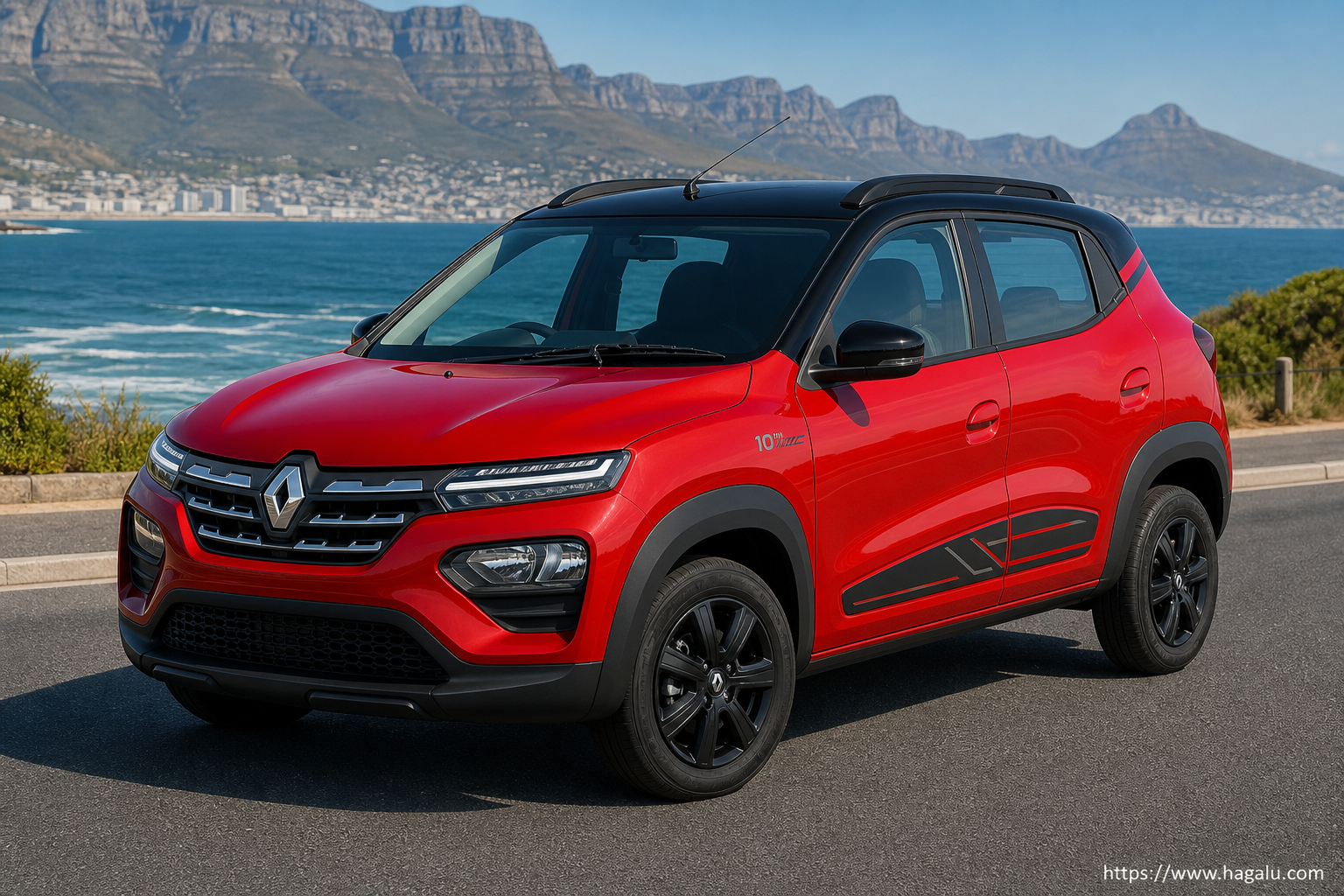 Renault Kwid Limited Edition front three-quarter exterior showing the grille, headlights and body design in South Africa