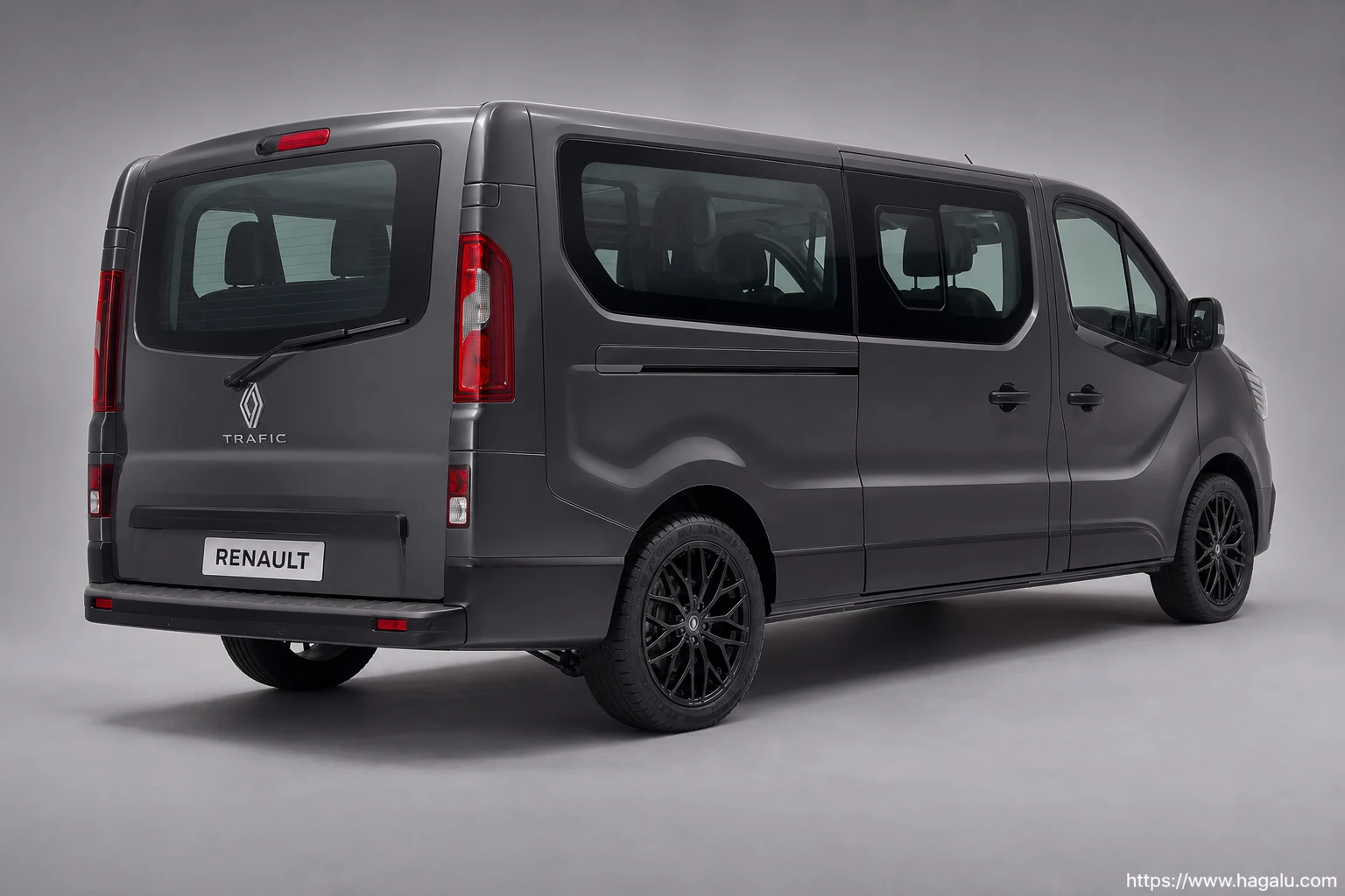 Renault Trafic Passenger rear three-quarter exterior showing the taillights, tailgate and rear design in South Africa