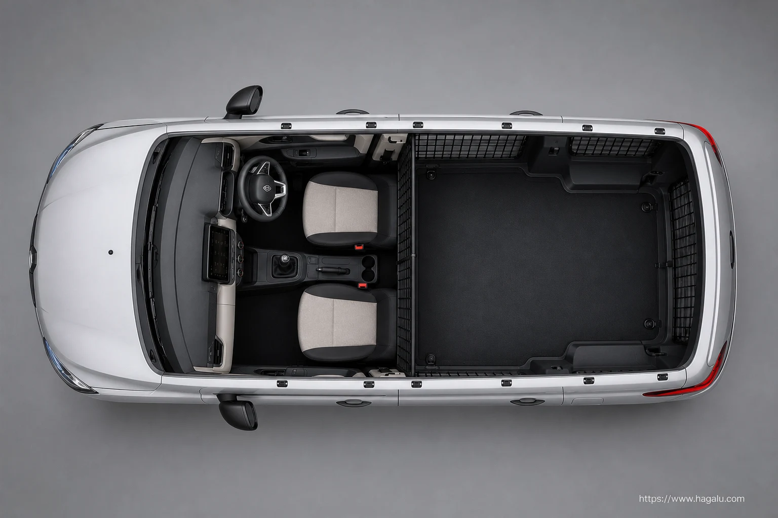 Renault Triber Express III top-down seating layout showing the roof design and cabin arrangement in South Africa