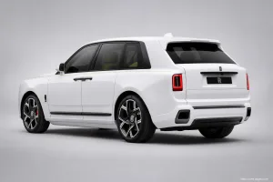 Rolls-Royce Black Badge Cullinan rear three-quarter exterior showing the taillights, tailgate and rear design in South Africa