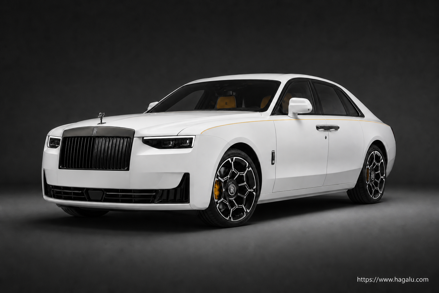 Rolls-Royce Black Badge Ghost front three-quarter exterior showing the grille, headlights and body design in South Africa