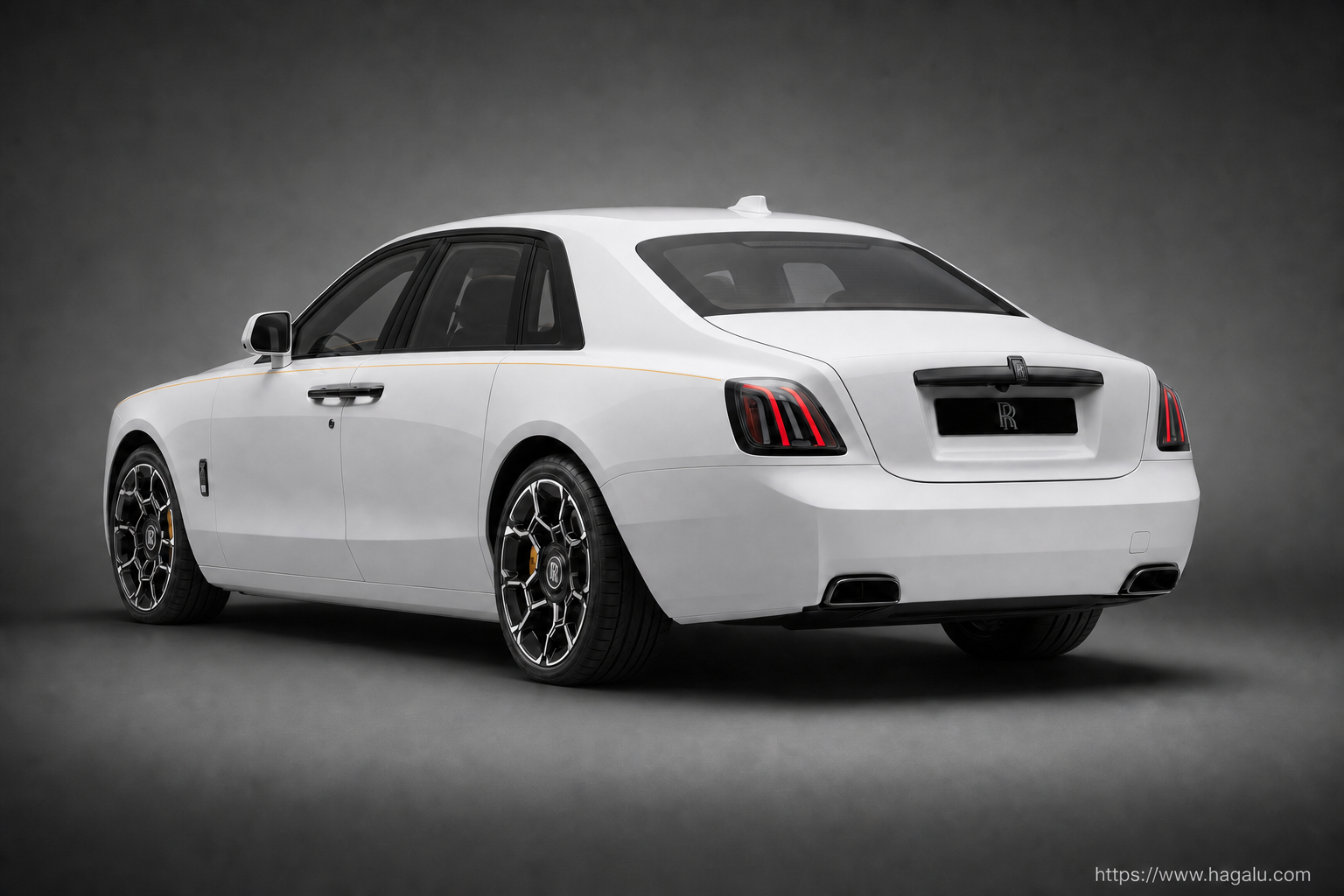 Rolls-Royce Black Badge Ghost rear three-quarter exterior showing the taillights, tailgate and rear design in South Africa