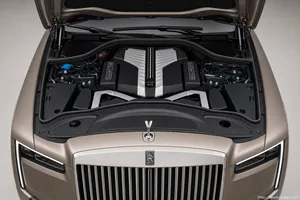Rolls-Royce Cullinan open bonnet and powertrain bay showing the under-bonnet layout in South Africa