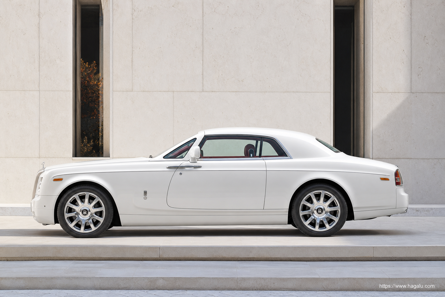 Rolls-Royce Phantom Coupé full side profile showing the roofline, doors and wheel design in South Africa