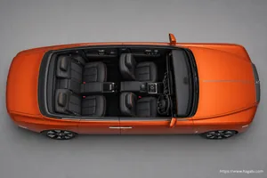 Rolls-Royce Phantom top-down seating layout showing the roof design and cabin arrangement in South Africa