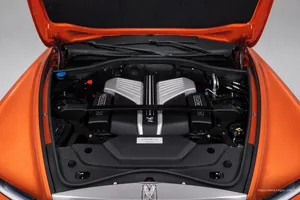 Rolls-Royce Phantom open bonnet and powertrain bay showing the under-bonnet layout in South Africa