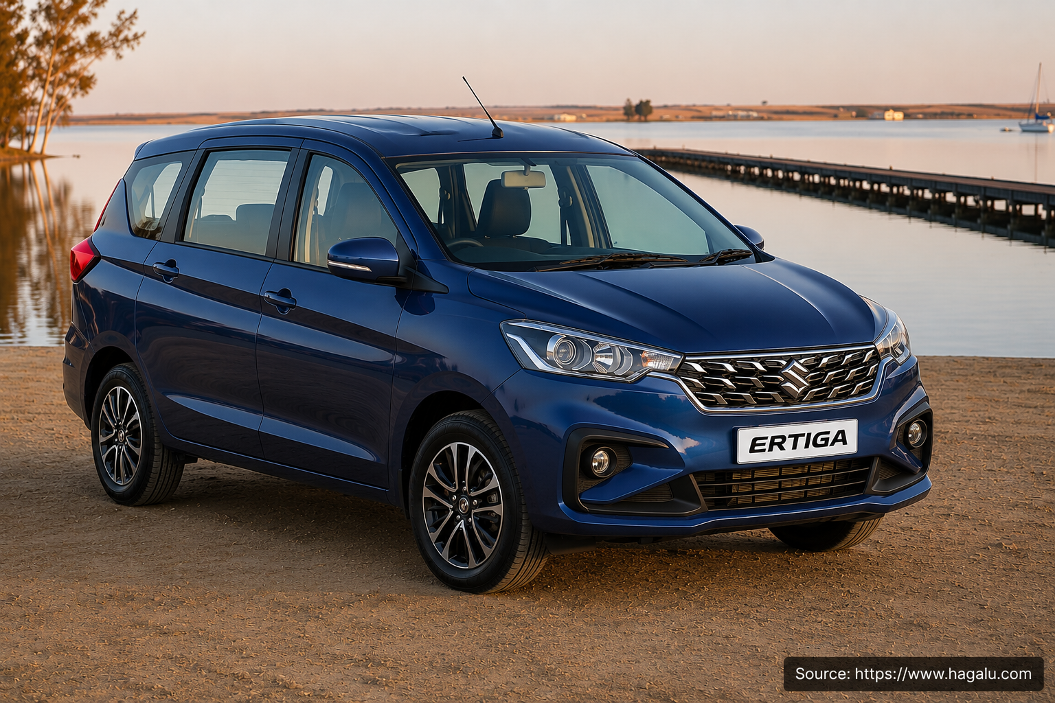 Suzuki Ertiga front three-quarter exterior showing the grille, headlights and body design in South Africa