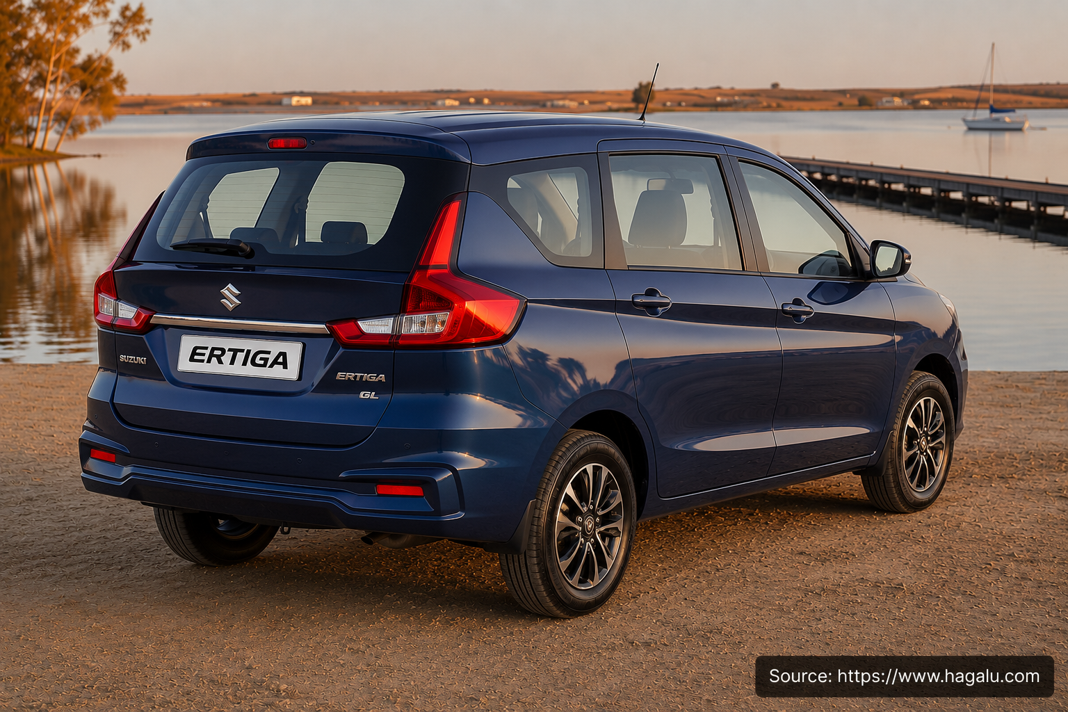 Suzuki Ertiga rear three-quarter exterior showing the taillights, tailgate and rear design in South Africa