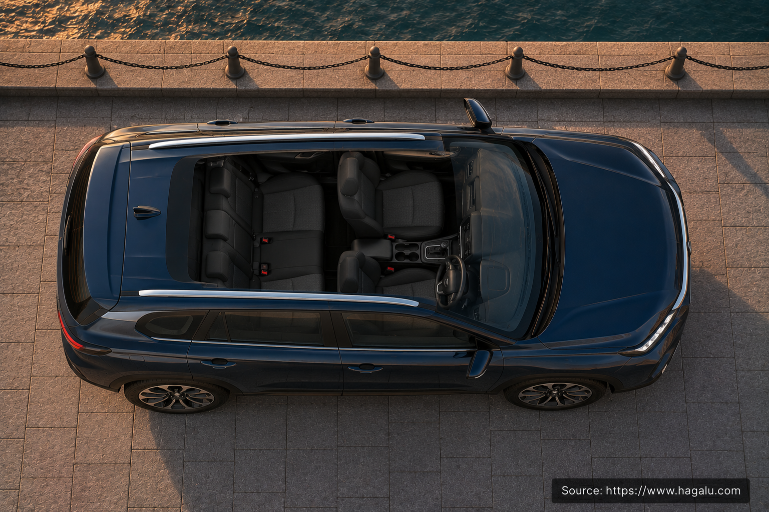 Suzuki Grand Vitara top-down seating layout showing the roof design and cabin arrangement in South Africa