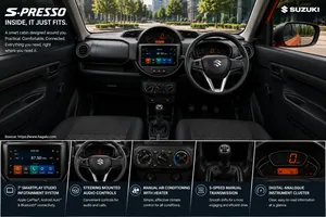 Suzuki S-Presso interior view 1 for South African vehicle comparison