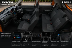 Suzuki S-Presso interior view 3 for South African vehicle comparison